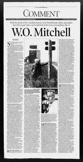 W.O. Mitchell article