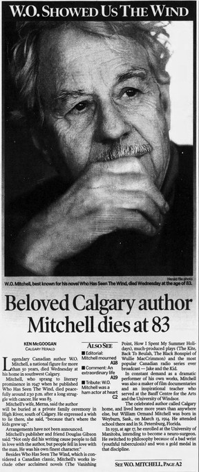 W.O. Mitchell article