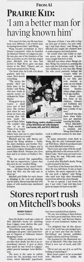 W.O. Mitchell article