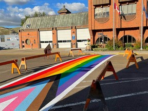 Drumheller Pride crosswalk