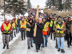 Calgary Catholics Gather for Stations of the Cross at St. Mary’s University