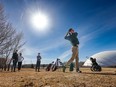 Winter golfing in Calgary