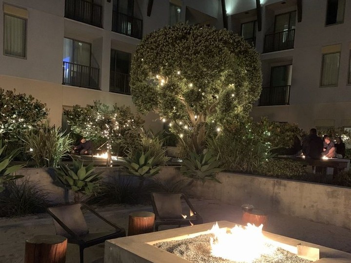  Firepits on the terrace at Kimpton Shorebreak are a great gathering spot at night. Photo, Michele Jarvie