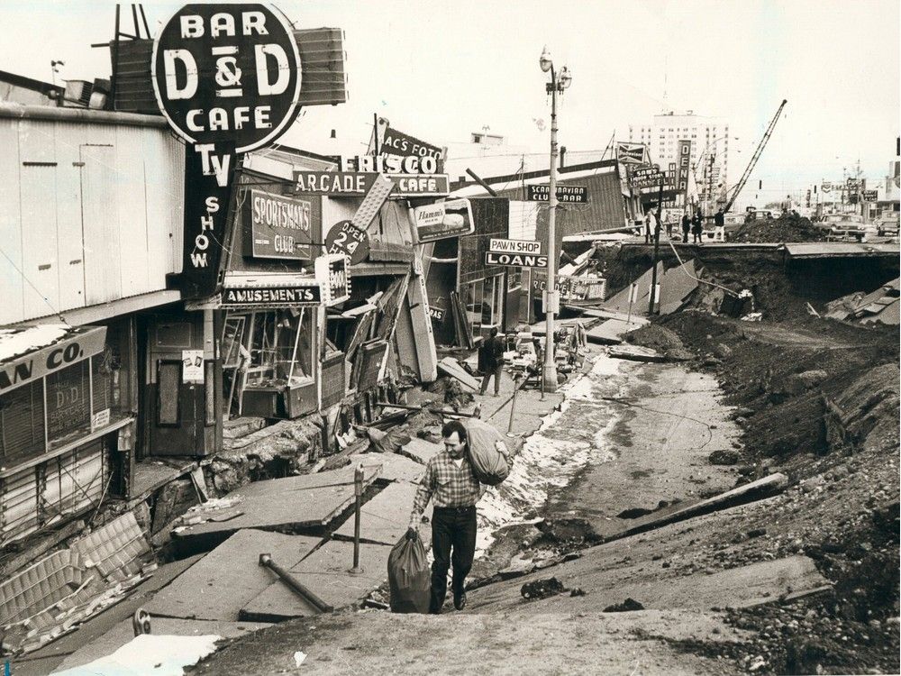 Nine photos of devastation from the 1964 Alaska quake 60 yrs ago