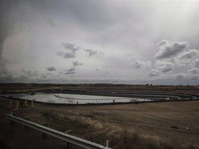 A tailings pond is shown in Fort McMurray, Alta., on September 10, 2018. Two Alberta First Nations have asked the federal government to examine whether a chemical in oilsands tailings pond water that harms fish and other animals should be classed as toxic.