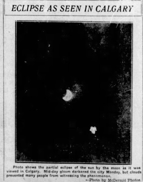 Calgary Herald; April 30, 1930.