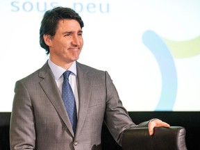 Prime Minister Justin Trudeau at the Commission on Foreign Interference in Elections and Democratic Institutions in Ottawa on April 10, 2024.