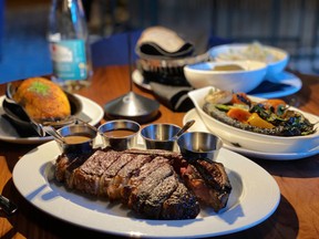 classic steak meal