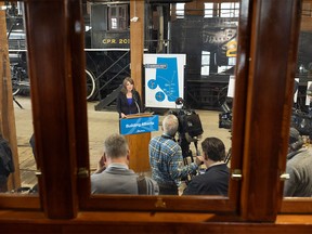 Danielle Smith announcing a master plan for passenger rail in Alberta