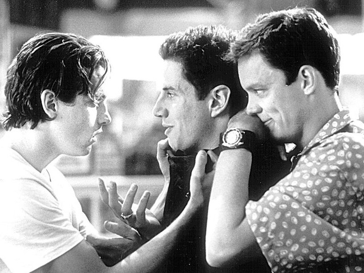  From left, Skeet Ulrich Jamie Kennedy, Mathew Lillard in a scene from Scream.