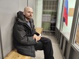 Russian journalist Sergey Karelin appears in court in the Murmansk region of Russia, Saturday April 27, 2024, after his arrest on 'extremism' charges, which he denied.