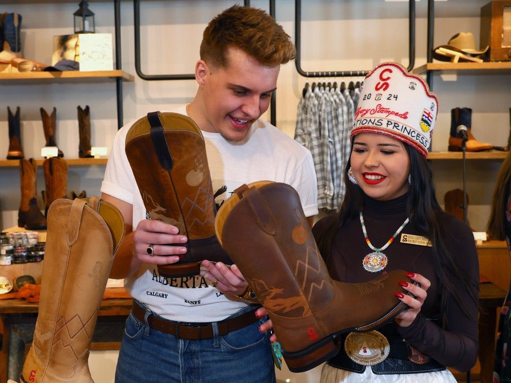 Forged by friendship, this year's Stampede boots pay tribute to Stoney
Nakoda iconography