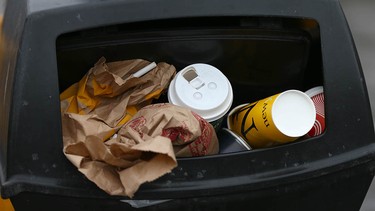Garbage shown at the time of the single-use item bylaw
