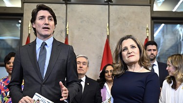 Prime Minister Justin Trudeau and Minister of Finance Chrystia Freeland