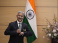 India's Foreign Minister Subrahmanyam Jaishankar waits for Japan's Prime Minister Fumio Kishida as he makes a courtesy visit to Kishida at the prime minister's office in Tokyo, Friday, March 8, 2024.