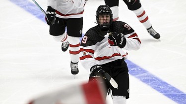 Gavin McKenna had a hat trick and added an assist as Canada rallied past the United States 6-4 on Sunday to win gold at the under-18 men's world hockey championship. McKenna celebrates his 3-3 equalizer on power play during the 2024 IIHF ice hockey U18 world championships final match between the United States and Canada in Espoo, Finland, Sunday, May 5, 2024.