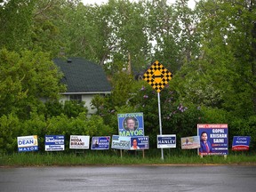 Chestermere byelection signs