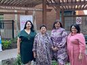 Manji family members at the unveiling Friday of the Amir and Saker Manji Healing Gardens, located at Lethbridge's Chinook Regional Hospital. From left, Nimisha, Saker, Natasha and Zohra Manji. Alberta Cancer Foundation