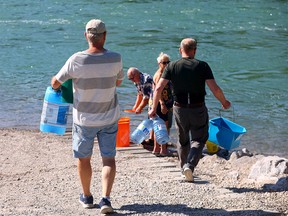 Bow River unofficial water collection at Baker Park