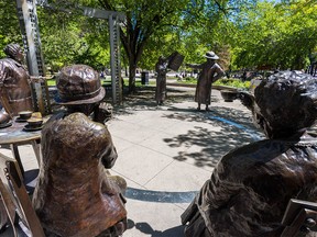 Famous Five statues in Olympic Plaza