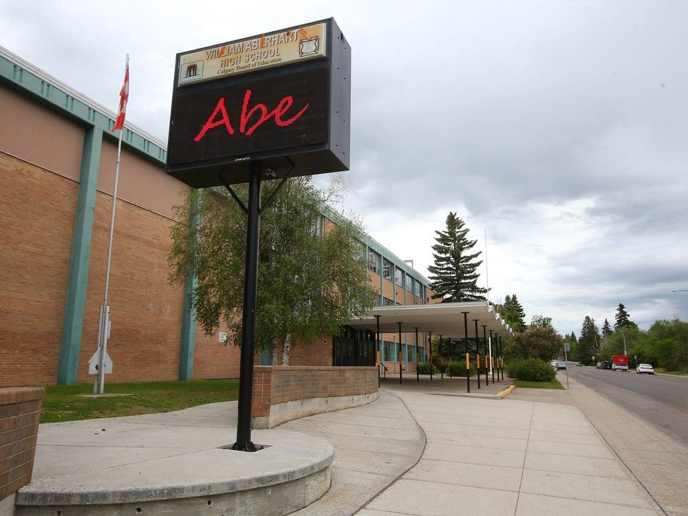  the exterior of william aberhart high school is shown in northwest calgary on thursday, june 27, 2024.