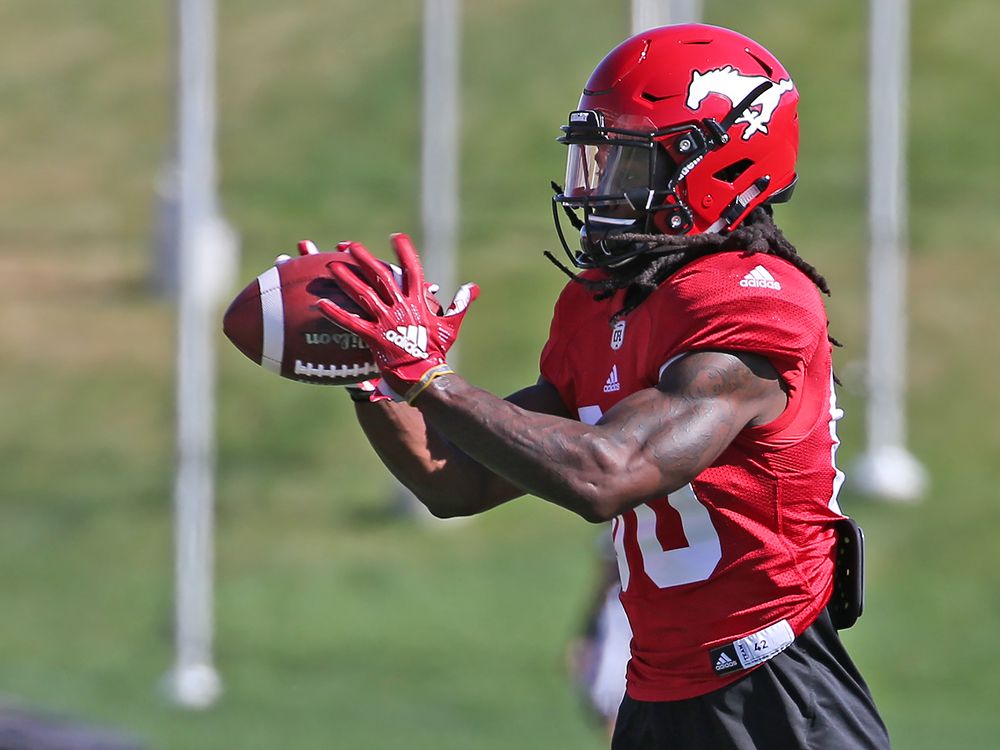 Calgary Stampeders receiver Marken Michel played a big part in last weekend's victory over the Winnipeg Blue Bombers.