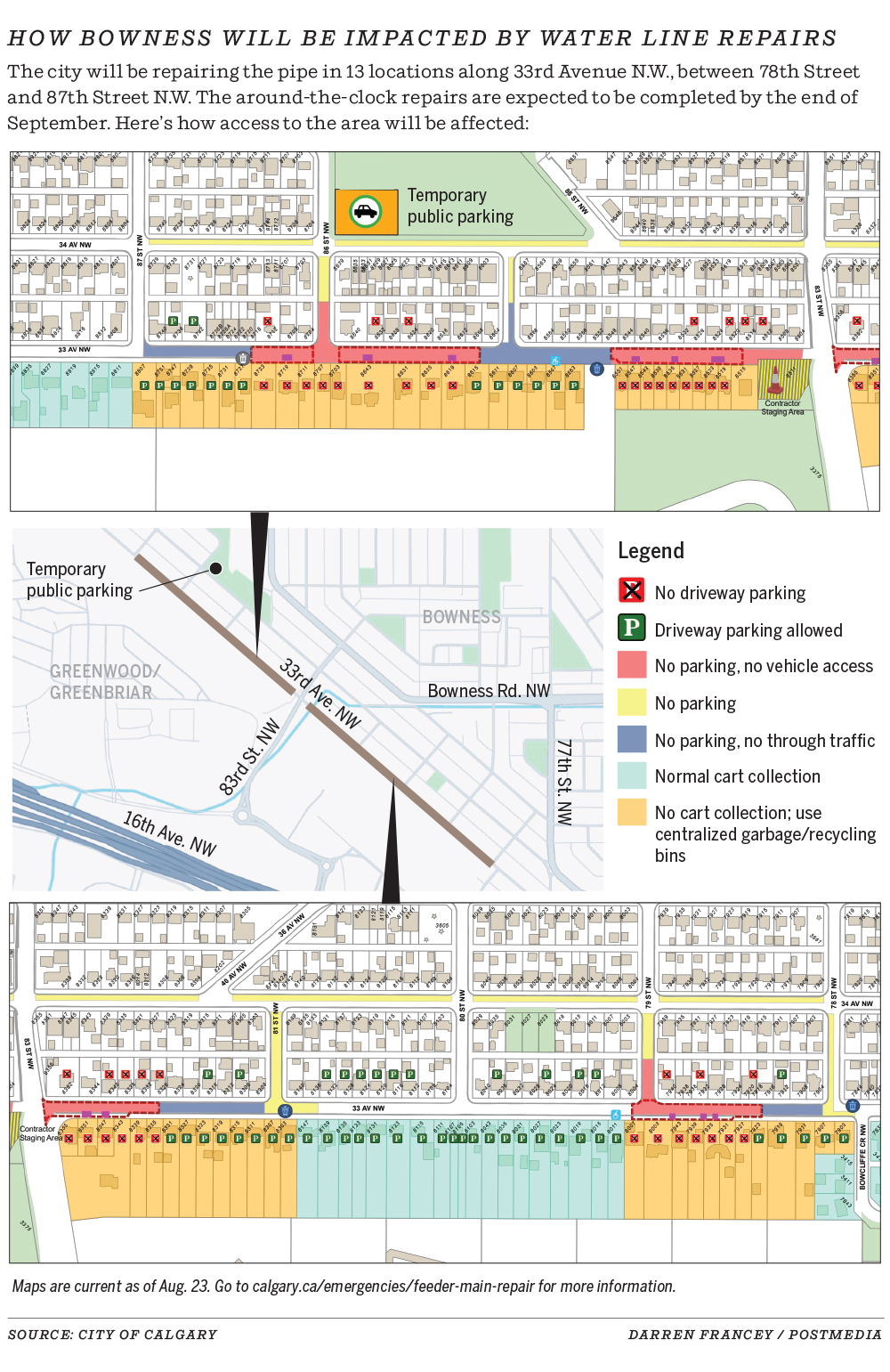 Bowness water main repair map