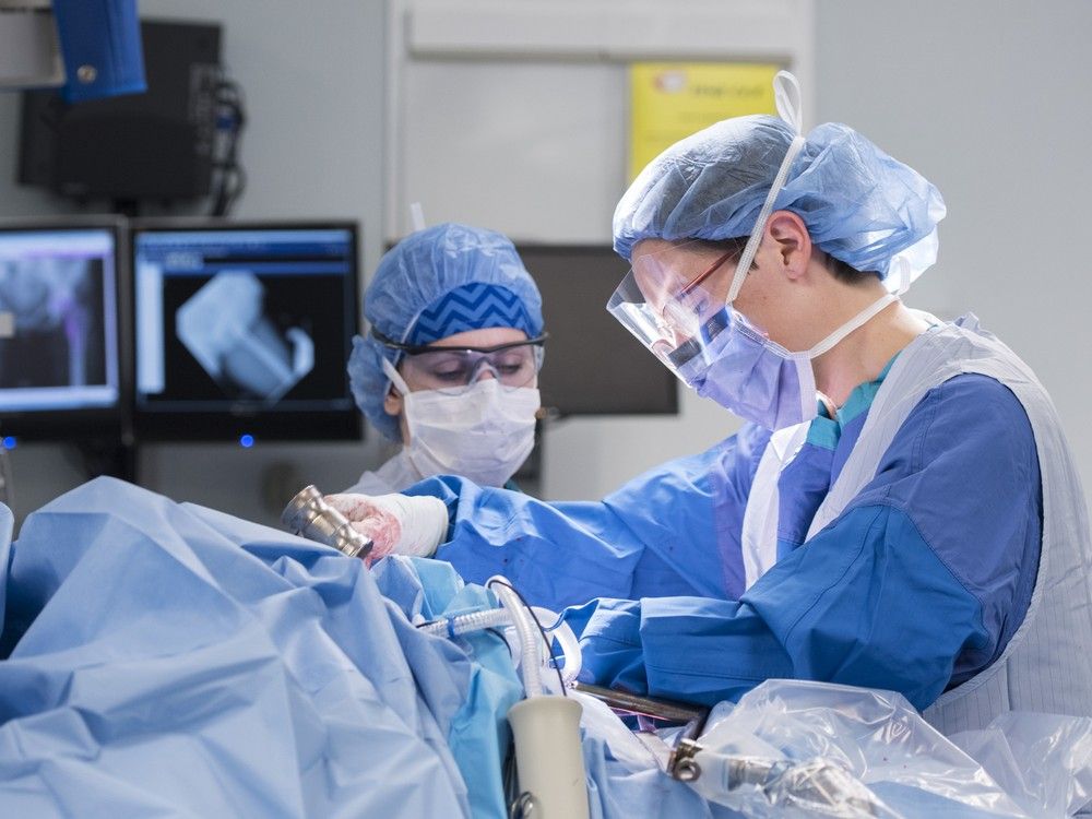  a hip replacement surgery takes place at the ottawa hospital.