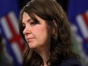 Premier Danielle Smith speaks at the Alberta legislature in Edmontonin Oct. 2024.