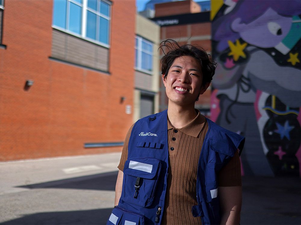  nursing student bill zheng created radicare ventures, which hires people experiencing homelessness and addiction and offers services such as litter pickup and graffiti removal. zheng was photographed for the changemakers series on monday, may 26, 2025.