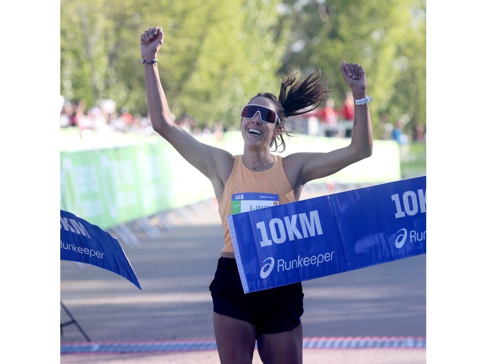  10k women’s winner leanne klassen