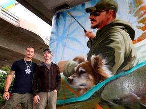 Alex Kwong art along RiverWalk