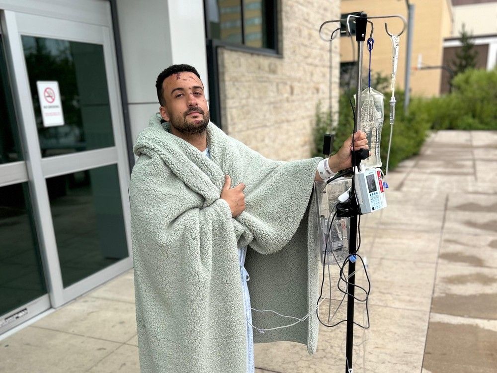  Khaled Elgamal was still recovering in hospital in Calgary as of Monday. Photo submitted.