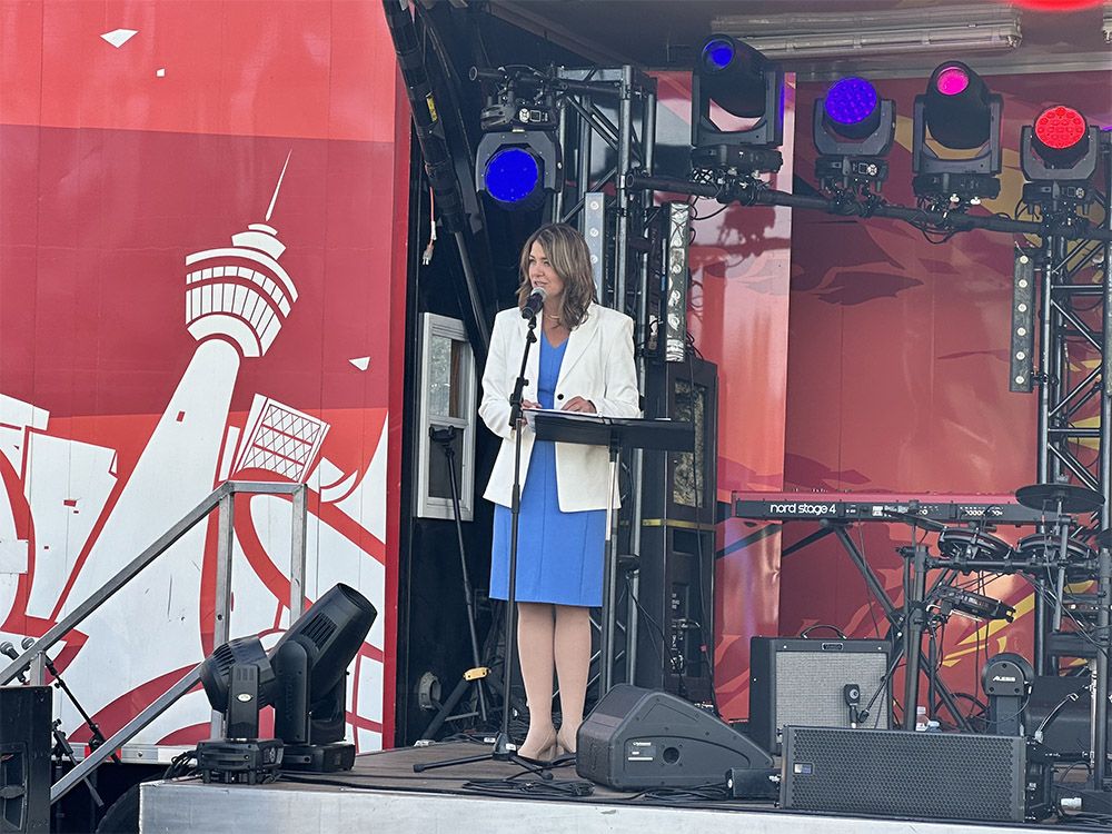 Danielle Smith at Alberta Day 2025 festivities