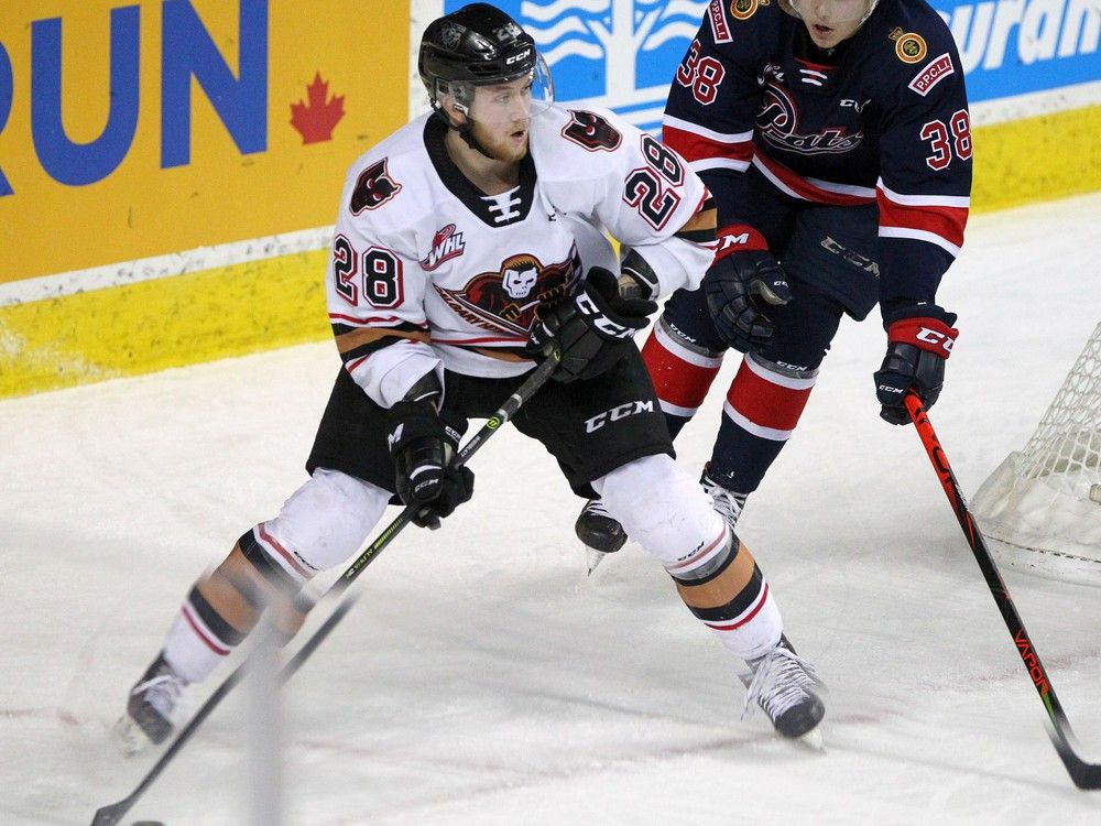 Orca Wiesblatt, 25, who played parts of four seasons with the WHL’s Calgary Hitmen, died in a motor vehicle crash Sunday in BC.