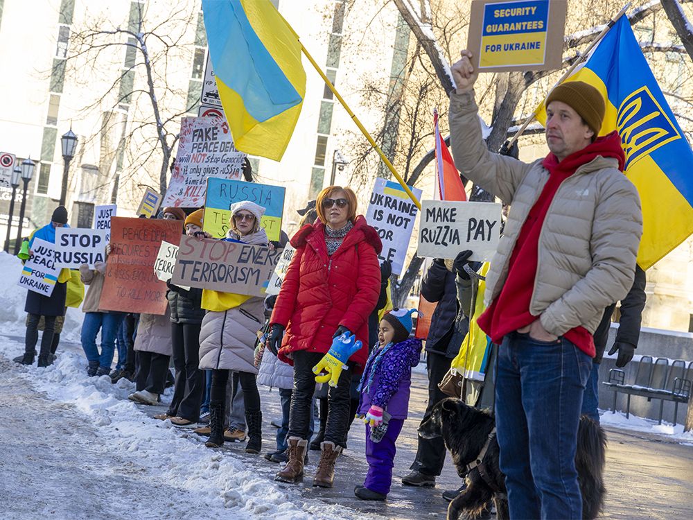 Ukrainian refugees in downtown Calgary shared their disappointment in the proposed 28-point peace plan to end the conflict in Ukraine.