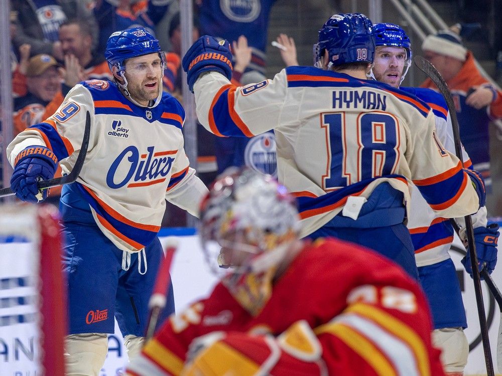 Connor McDavid and Leon Draisaitl ran roughshod, while MacKenzie Weegar was tossed early in Tuesday’s Battle of Alberta.