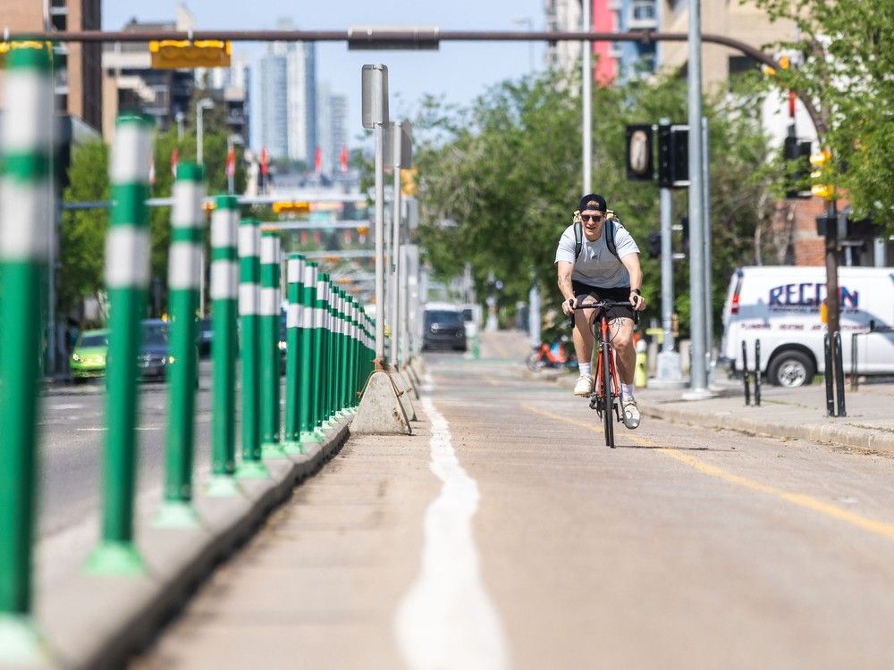 Danielle Smith UCP government still looking at a bike lane crackdown while Calgary city hall won't cough up usage numbers.