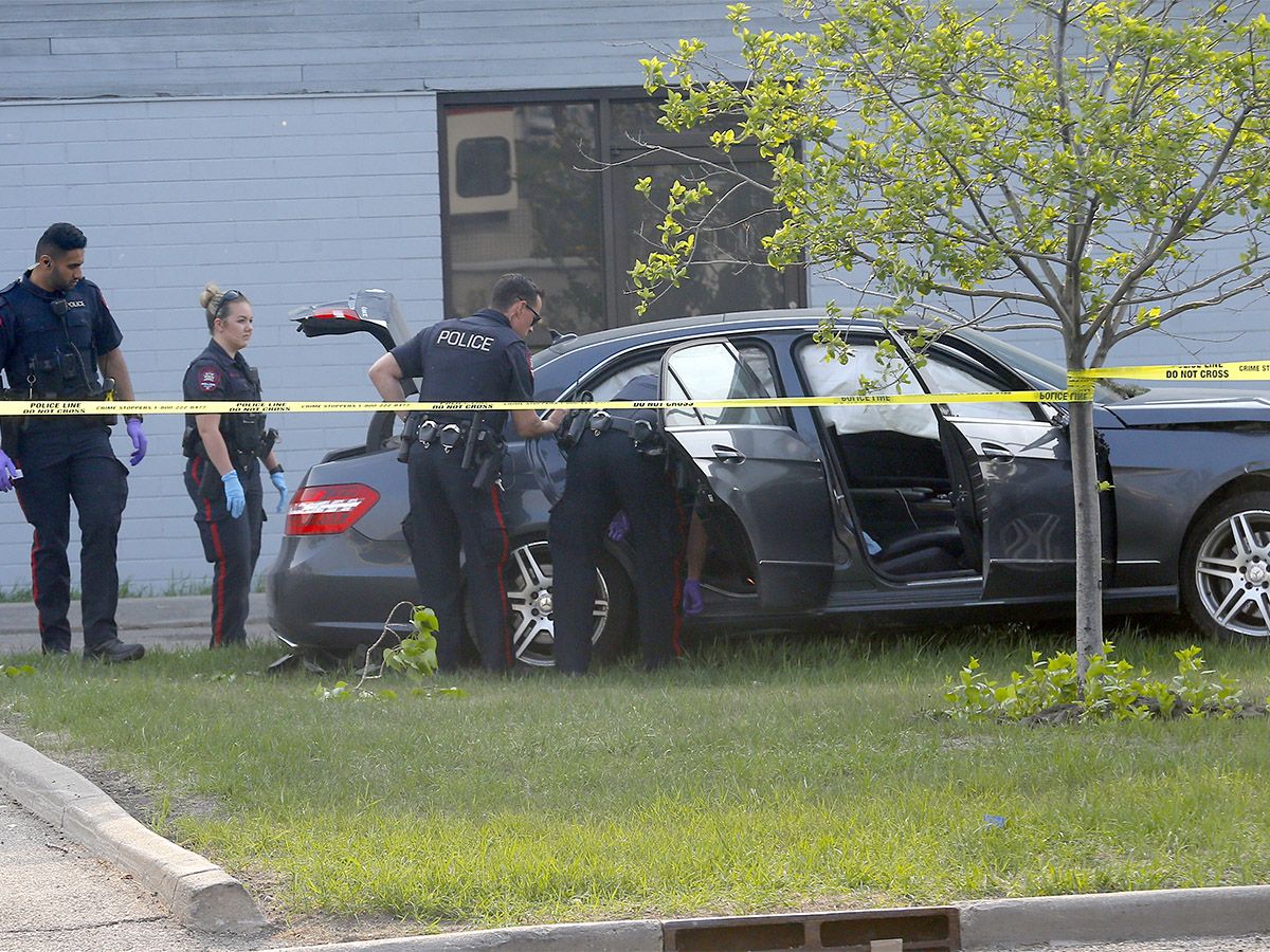 Calgary police, EMS and Fire responded to a fatal gunshot victim at 27th Avenue and 23rd Street N.E. in Calgary on Thursday, May 18, 2023.