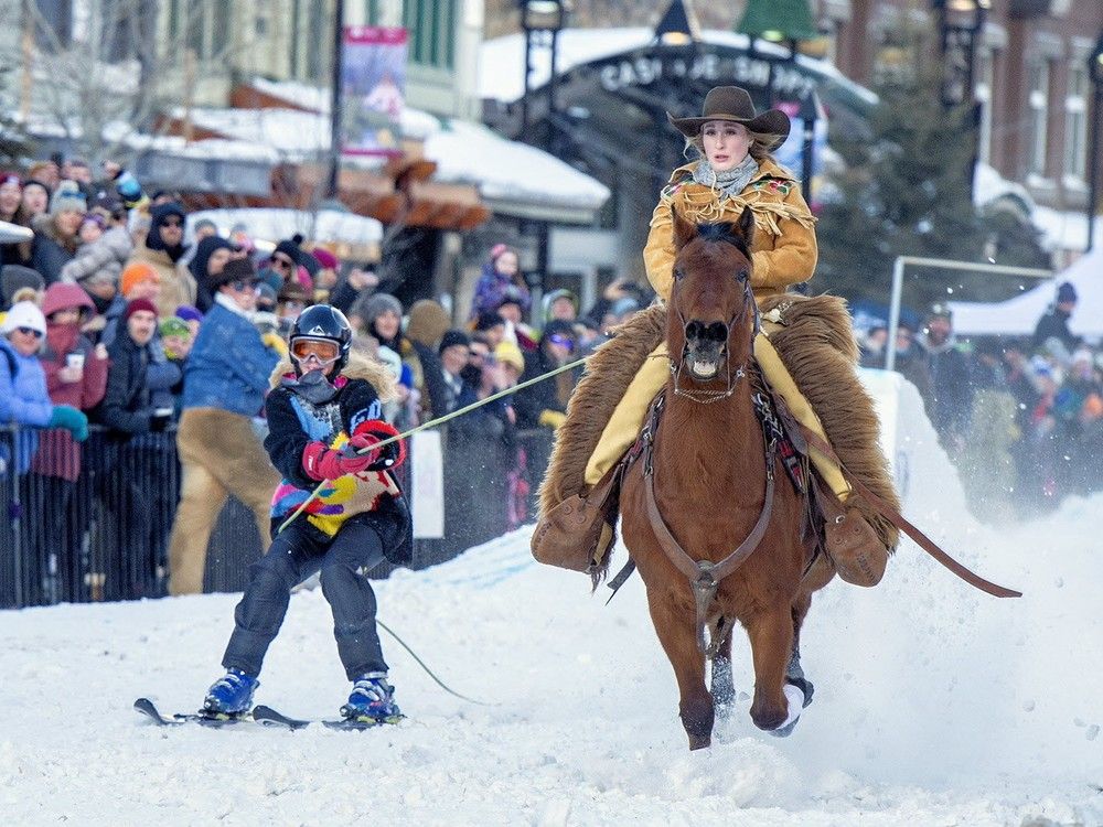 A skijoring event in Banff attracted thousands, causing the town to turn away vehicle traffic for part of the day Jan. 17, 2026. 