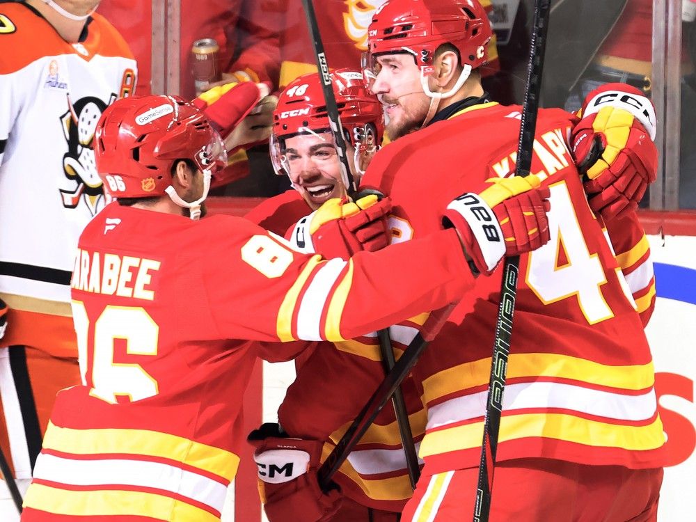 Three takeaways as Flames fall again to Ducks but Brzustewicz score first NHL goal
