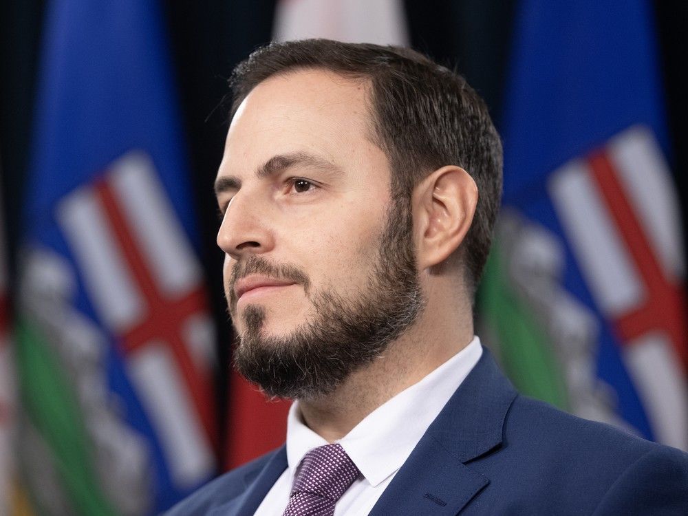 Education and Childcare Minister Demetrios Nicolaides in Edmonton on Dec. 3, 2025.