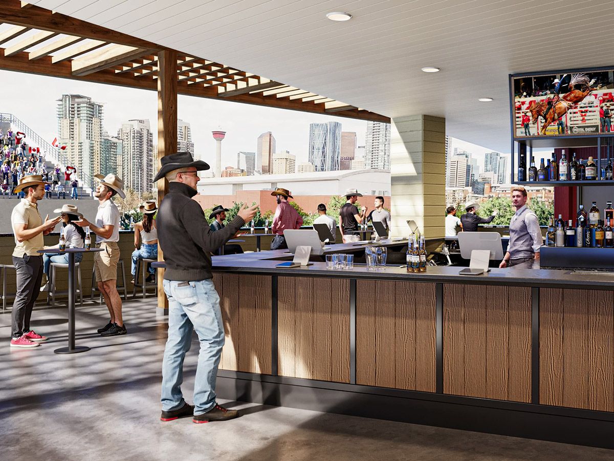 The Stampede rodeo, chuckwagon races and Grandstand Show can be viewed from the new venue called the Corona Skydeck.
