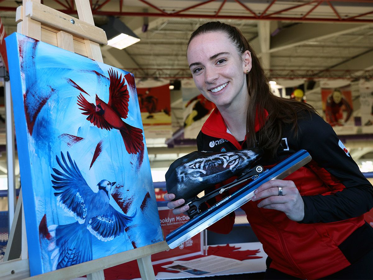 Calgary speed skater Brooklyn McDougall out to paint masterpiece at Olympics