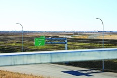 Highway 2 signs near Leduc