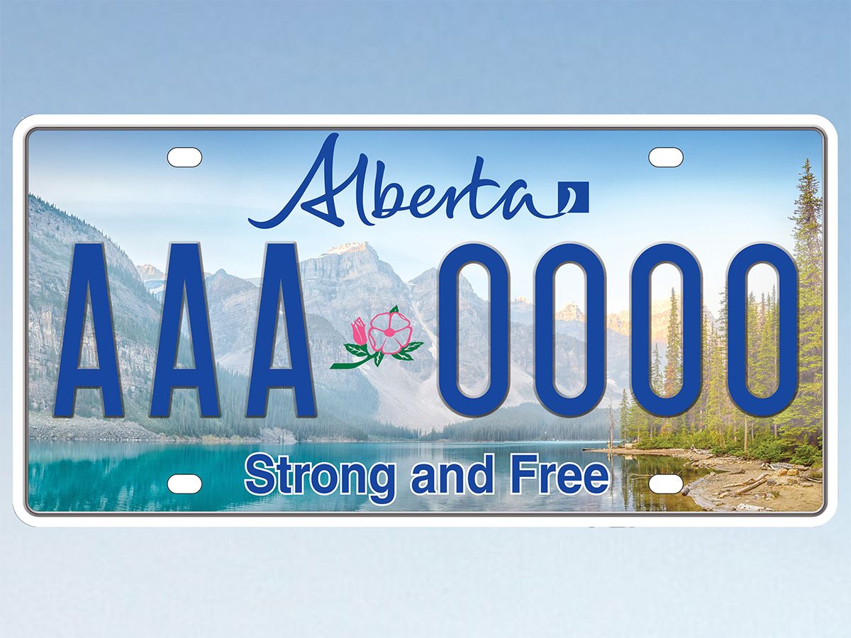 New Strong and Free Alberta licence plate coming in September, along with new driver licence and new road signs this summer, fall