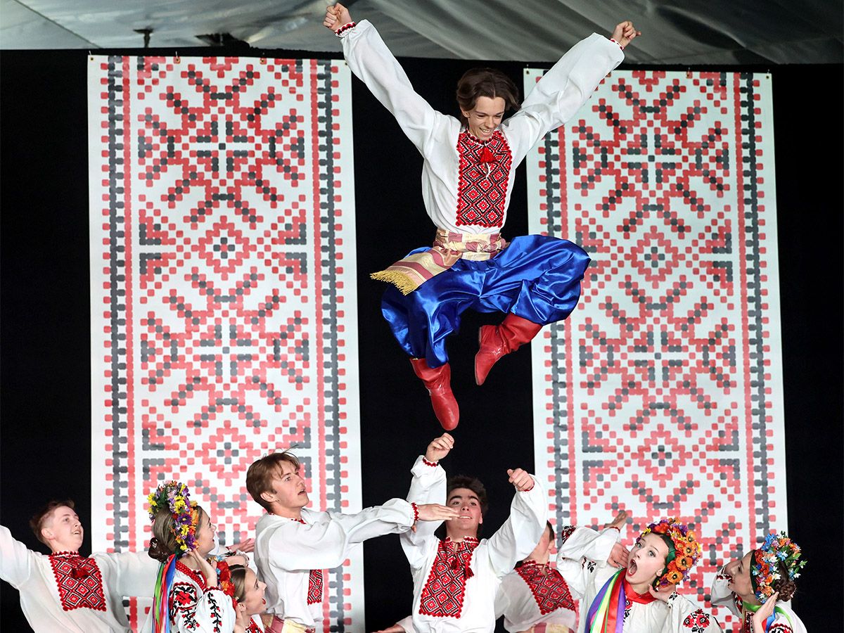 Dancers from Yalenka perform during the annual Calgary Ukrainian Festival at the Acadia Recreation Complex in Calgary on Sunday, June 7, 2026.