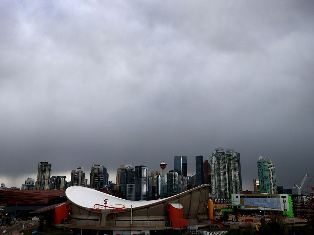 A severe thunderstorm with golf ball-sized hail could arrive in Calgary Sunday afternoon or early evening, according to Environment Canada.