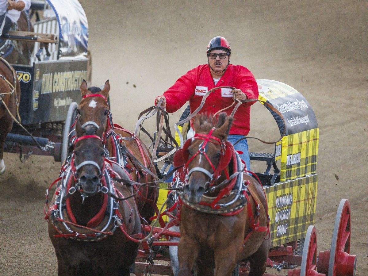 Jamie Laboucane wins Rangeland Derby chuckwagon races