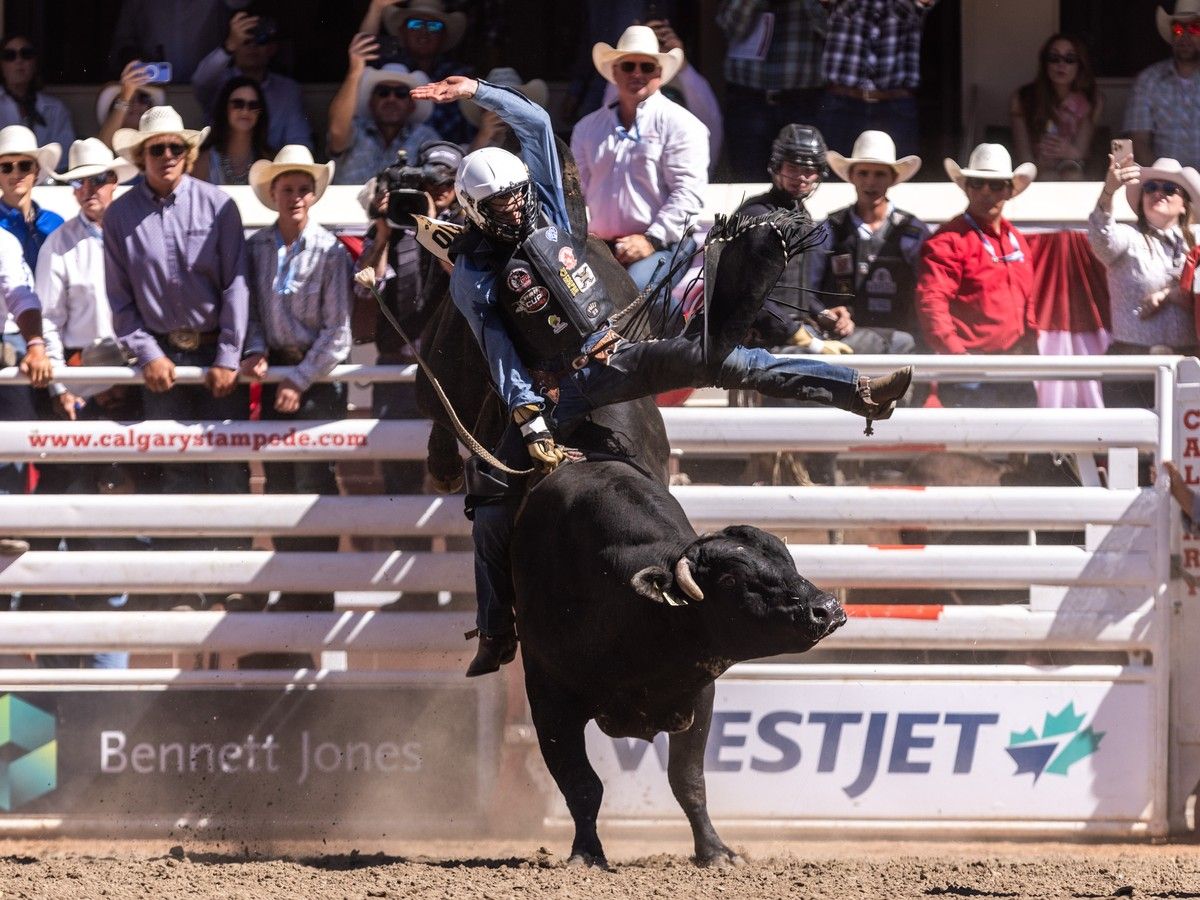 Day 9 of Calgary Stampede rodeo: Bull rider Garrett Green charges in to Showdown Sunday